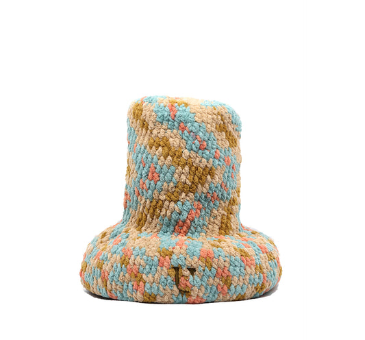 Multi Colored knit bucket hat